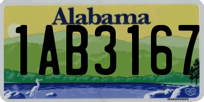 AL license plate 1AB3167