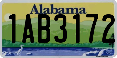 AL license plate 1AB3172