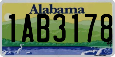 AL license plate 1AB3178