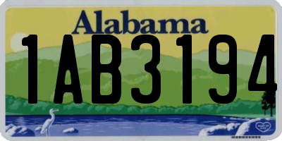 AL license plate 1AB3194