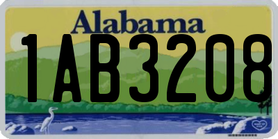 AL license plate 1AB3208