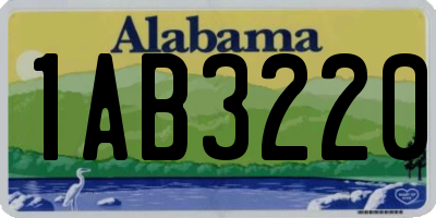 AL license plate 1AB3220