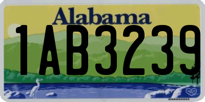 AL license plate 1AB3239