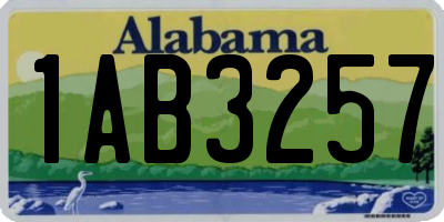 AL license plate 1AB3257
