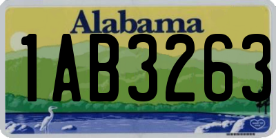 AL license plate 1AB3263