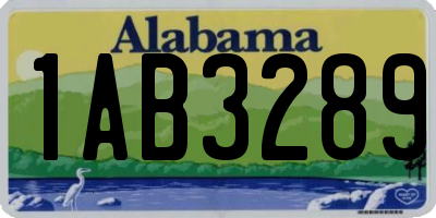 AL license plate 1AB3289