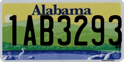 AL license plate 1AB3293