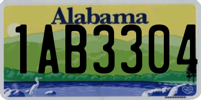 AL license plate 1AB3304