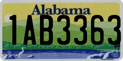 AL license plate 1AB3363