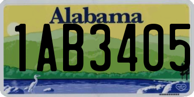 AL license plate 1AB3405