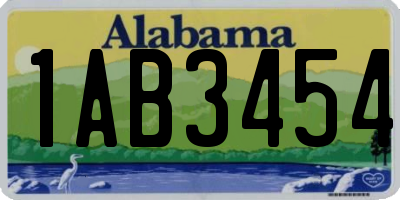 AL license plate 1AB3454