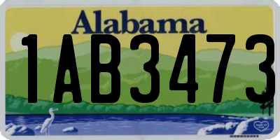 AL license plate 1AB3473