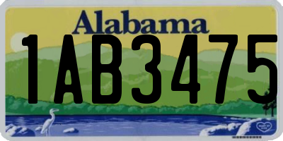 AL license plate 1AB3475