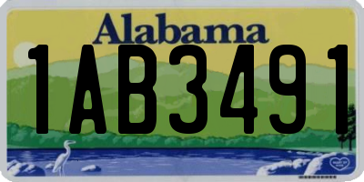 AL license plate 1AB3491