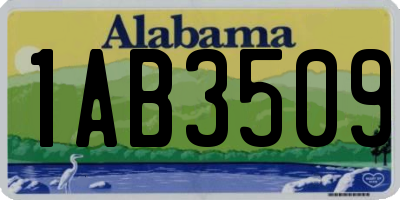 AL license plate 1AB3509