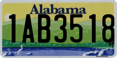 AL license plate 1AB3518