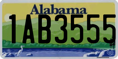 AL license plate 1AB3555