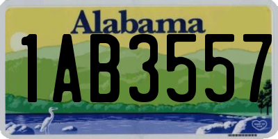 AL license plate 1AB3557