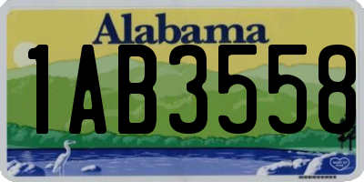 AL license plate 1AB3558