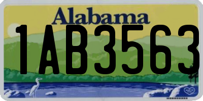 AL license plate 1AB3563