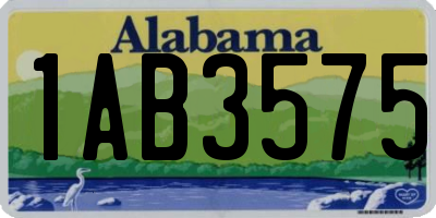 AL license plate 1AB3575