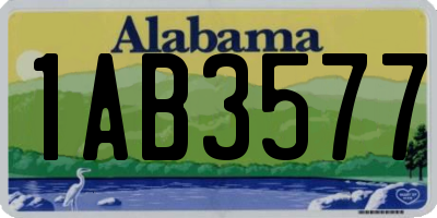 AL license plate 1AB3577