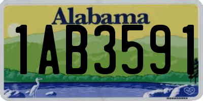 AL license plate 1AB3591