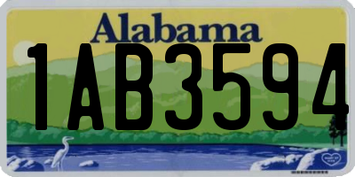 AL license plate 1AB3594