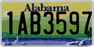 AL license plate 1AB3597