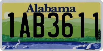 AL license plate 1AB3611