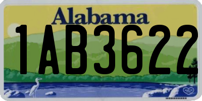 AL license plate 1AB3622