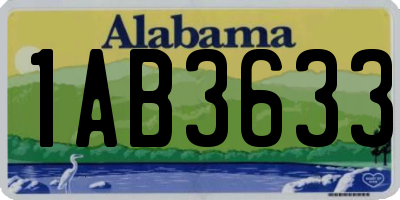 AL license plate 1AB3633