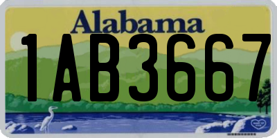 AL license plate 1AB3667