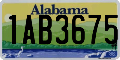 AL license plate 1AB3675