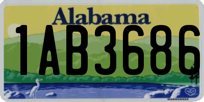 AL license plate 1AB3686