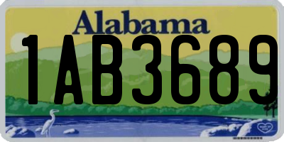 AL license plate 1AB3689