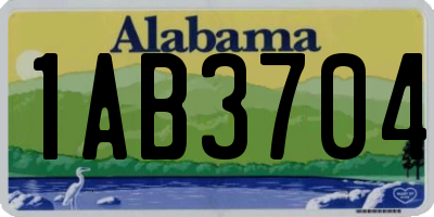 AL license plate 1AB3704