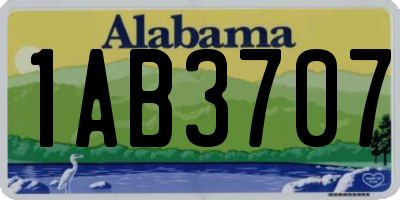 AL license plate 1AB3707