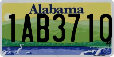 AL license plate 1AB3710