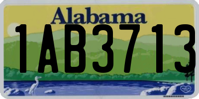 AL license plate 1AB3713
