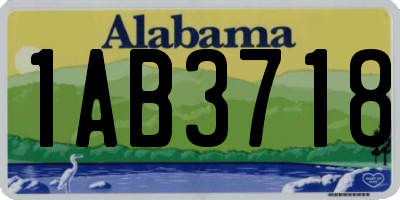 AL license plate 1AB3718