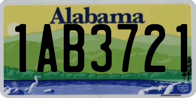 AL license plate 1AB3721