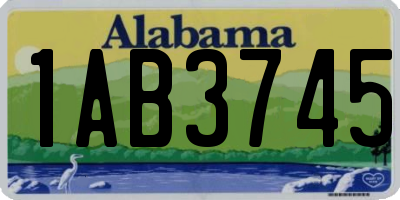 AL license plate 1AB3745