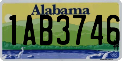 AL license plate 1AB3746