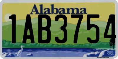 AL license plate 1AB3754