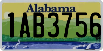 AL license plate 1AB3756