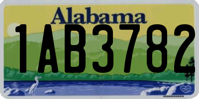 AL license plate 1AB3782