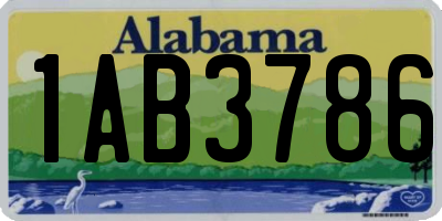 AL license plate 1AB3786