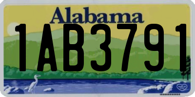 AL license plate 1AB3791