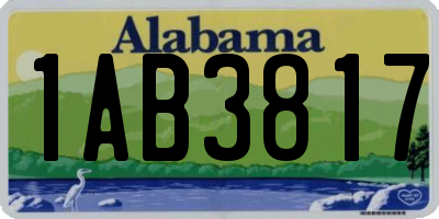 AL license plate 1AB3817